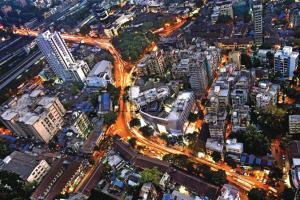 The amazing aerial shots bring out the spirit of Mumbai's nightlife