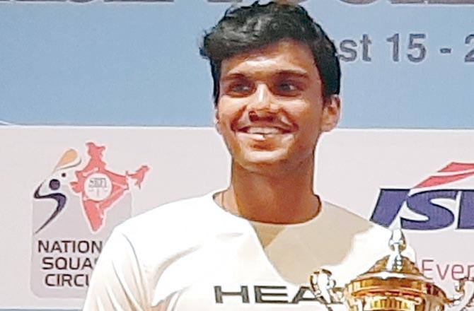 Yash Fadte with the U-19 trophy