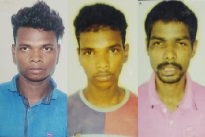 Pictures of the three accused who fled from police custody