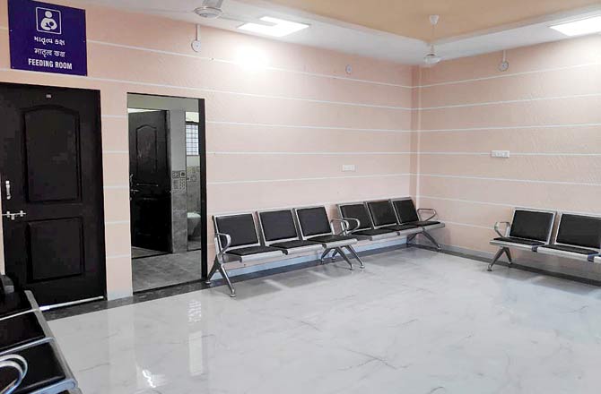 The waiting halls are air-conditioned a comfortable with separate ones for men and women