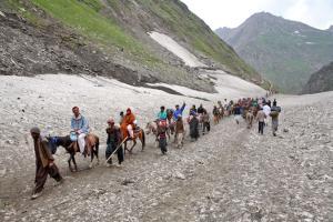 Heavy security in Jammu and Kashmir after Amarnath Yatra called off