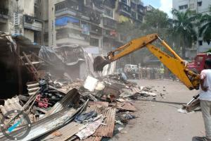 Mumbai: BMC demolishes illegal hutments behind MTNL building in Bandra