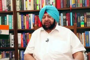Five girls tie rakhis to Punjab CM Amarinder Singh on Raksha Bandhan