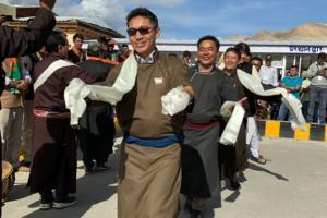 Ladakh MP shows dance moves during Independence Day celebrations