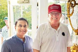 Sunil Gavaskar meets Donald Trump in US