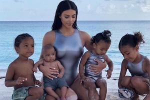 See Photo: Kim Kardashian shares first-ever picture with all four kids
