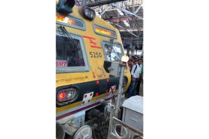 Mumbai: Train dashes into buffer-stop at Mumbai CSMT station