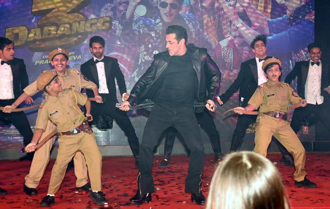 Nine years later, it's time for Salman Khan aka Chulbul Pandey to be Badnaam. The song gets a gender twist and as everyone knows by now, the song is titled Munna Badnaam Hua. To celebrate the song, the team of Dabang hosted a song launch event in Juhu, Mumbai.