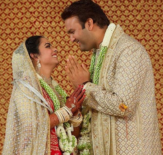 Isha Ambani, daughter of business tycoon Mukesh Ambani and Nita Ambani, tied the knot with Anand Piramal nearly a year ago. Since then, the new generation couple from Mumbai has redefined love in its truest sense
(All Pictures/Yogen Shah and Pallav Palliwal)