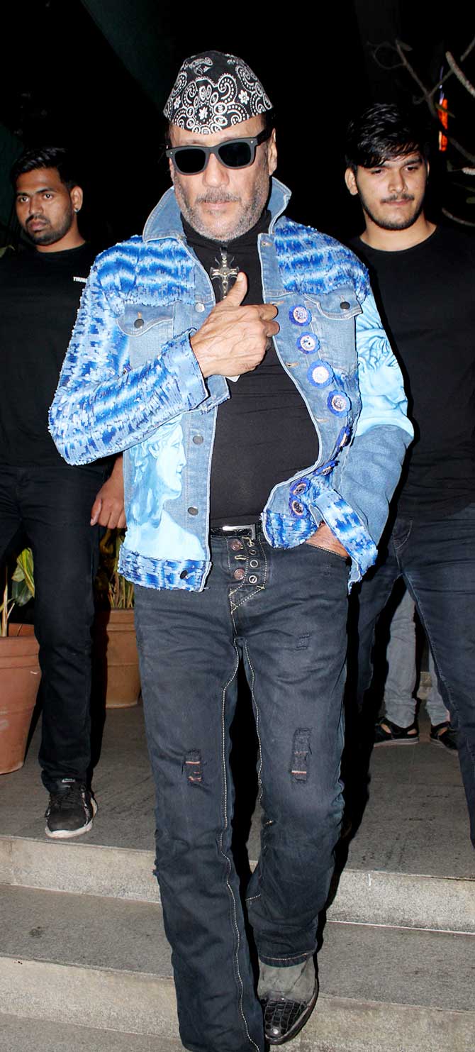 Speaking about simple-yet-cheesy looks, here's presenting Jackie Shroff, who continued surprising us with new fashion style. On the work front, Jackie is currently shooting for Radhe in which he will share screen space with Salman Khan, Disha Patani and Randeep Hooda.