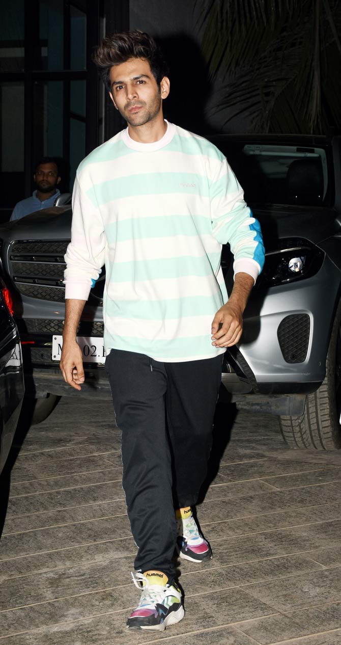 Kartik Aaryan, who starred in Dinesh Vijan's Luka Chuppi, also attended the bash hosted by the filmmaker at his residence.