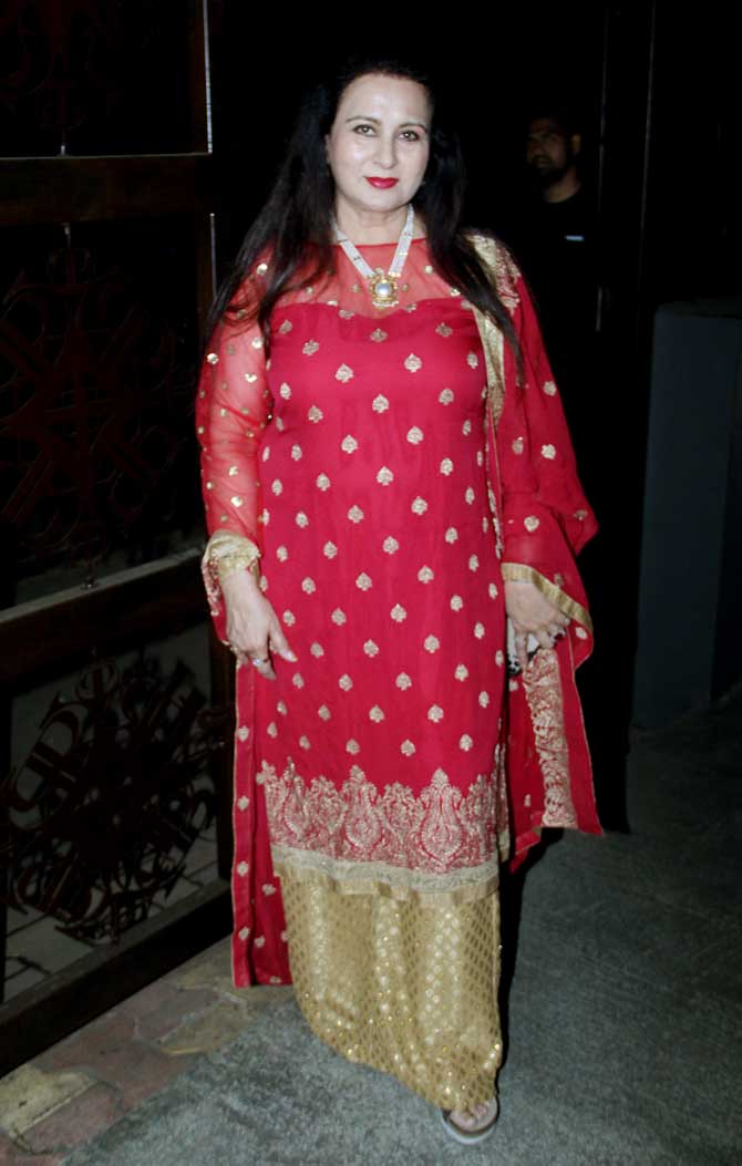 Poonam Dhillon notched up her style statement in a red dotted suit at the event.