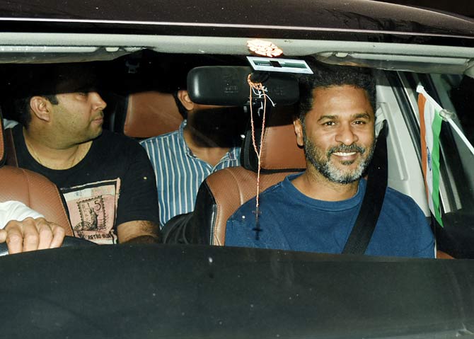 Director Prabhu Deva was all smile as he arrived for the special screening of Dabangg 3 at the YRF Studios in Andheri.