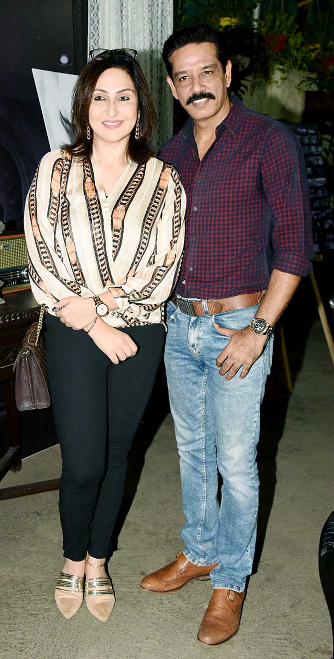 Anoop Soni was also clicked at the special screening with wife Juuhi Babbar hosted in the city.