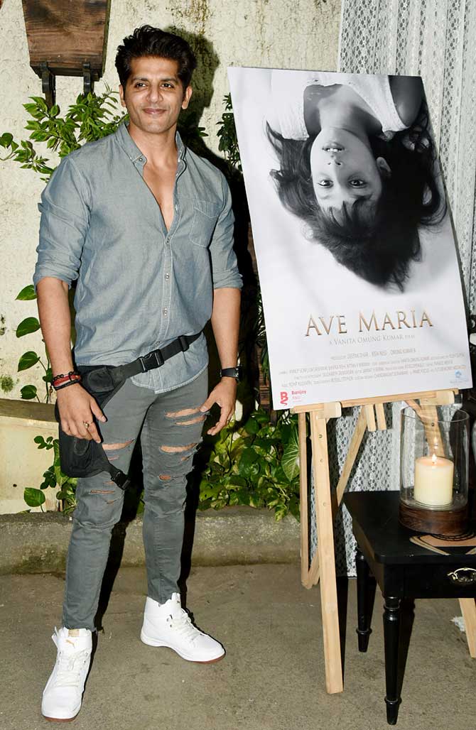 Karanvir Bohra was all smiles when snapped at the special screening in Ave Maria.