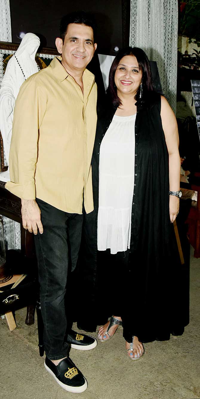 Omung Kumar was also clicked at the special show of Ave Maria with wife Vanita Omung Kumar in Juhu, Mumbai.