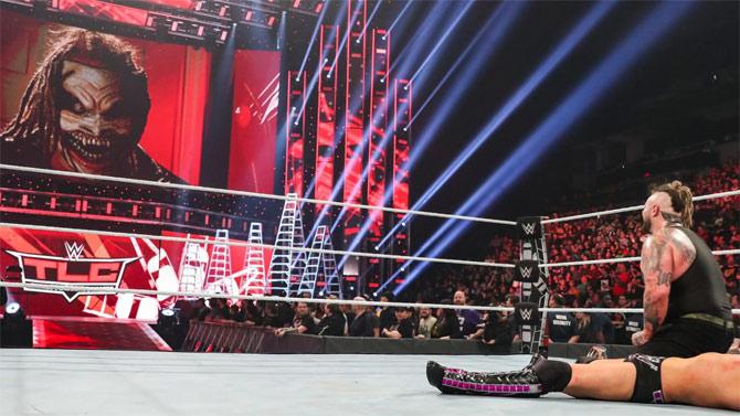 Bray Wyatt, however, managed to get the upper hand on The Miz and pick up the win before looking at The Fiend on the titantron