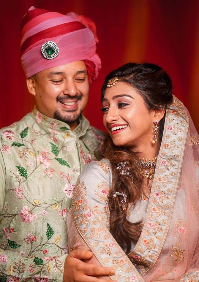 Mohena Kumari Singh and Suyash Rawat: Television actress and princess of Rewa Mohena Kumari Singh tied the knot with Suyash Rawat on October 14, 2019. Best known for her character, Keerti Maheshwari, in the TV show, Yeh Rishta Kya Kehlata Hai, Mohena's wedding with Suyash was truly a royal affair!