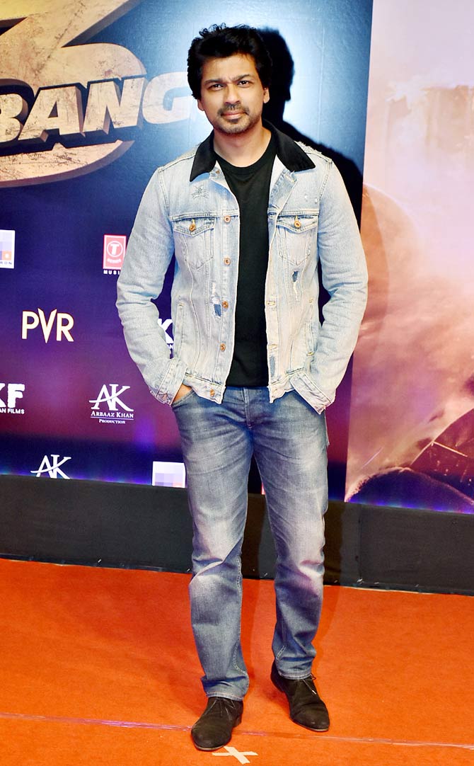 Actor-producer Nikhil Dwivedi, who is also one of the producers of Dabangg 3, was all smile as he attended the special screening of his film.