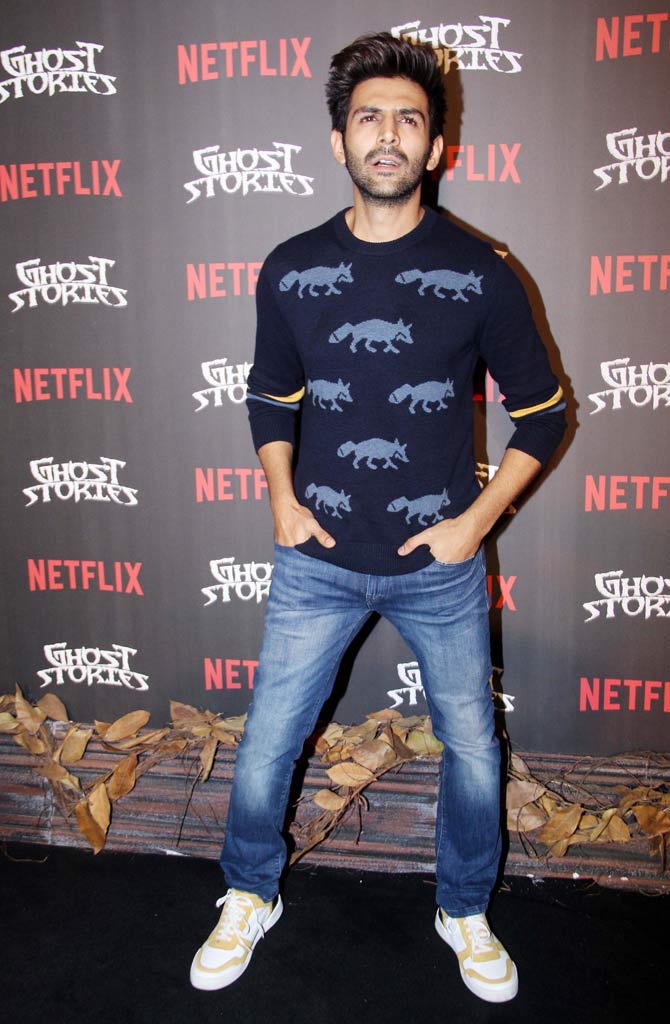 Kartik Aaryan also attended the special screening of Ghost Stories. On the work front, Kartik was last seen opposite Ananya Panday and Bhumi Pednekar in Pati, Patni Aur Woh.