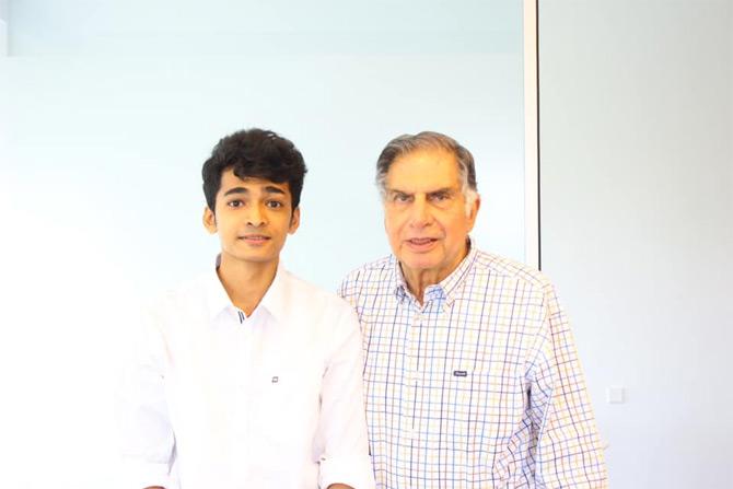 Besides being a businessman and a philanthropist, Ratan Tata is also a smart investor. He has invested in a number of startups, thereby encouraging new ideas and backing innovative business mindsIn photo: Ratan Tata with Shantanu Naidu, a budding entrepreneur, whose idea of making make collars with reflectors for stray dogs was backed by the none other than Ratan Tata