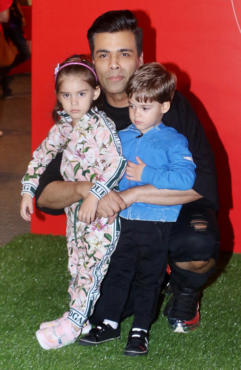 Director, producer and actor Karan Johar also attended the grand event. Karan was seen posing with his children Yash and Roohi for the paparazzi. The three made for a happy family as they were all smiles for the lenses