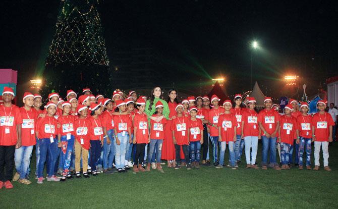 Founder and Chairperson of Reliance Foundation, Nita Ambani, helped spread the cheer of festive season amongst 4,000 underprivileged children on Wednesday by giving them a special preview of JioWonderland.