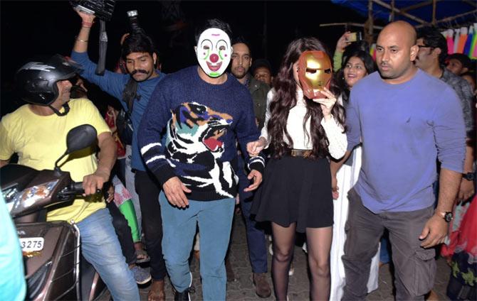 Varun Dhawan, who is gearing up for his next big release Street Dancer 3D visited Mt. Marry Church in Mumbai on Wednesday. But, it wasn't a smooth run for them as they got mobbed by the fans.