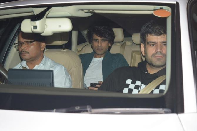 Producer Juno Chopra and brother Abhay Chopra arrive for the special screening of Good Newwz at the YRF Studios in Andheri.