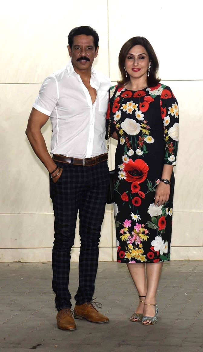 Anup Soni and wife Juhi Babbar also attended Salman Khan's birthday party at Sohail Khan's residence in Bandra.