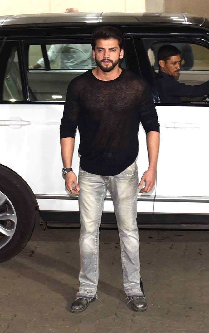 Notebook actor Zaheer Iqbal arrives for Salman Khan's birthday party at Sohail Khan's residence in Bandra.