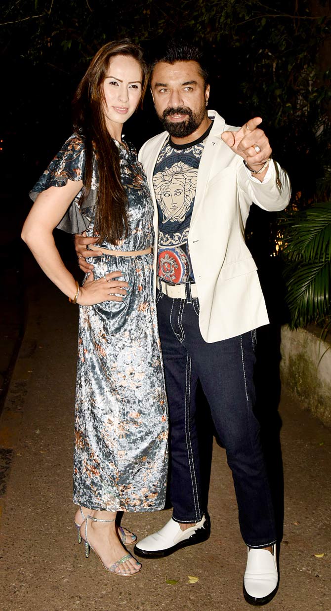 Another Bigg Boss contestant Ajaz Khan also attended the birthday party at the Bandra restaurant.
