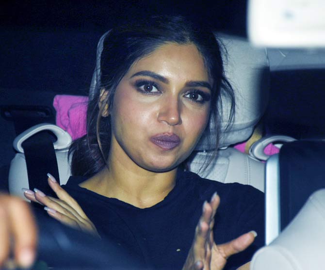 Here arrived another integral part of the film, Bhumi Pednekar. It has been a great year for the actress as she rides on two consecutive hits- Saand Ki Aankh and Bala. With Pati Patni Aur Woh carrying the right amount of buzz in the trade and among fans, it seems she's all set to complete her hattrick.