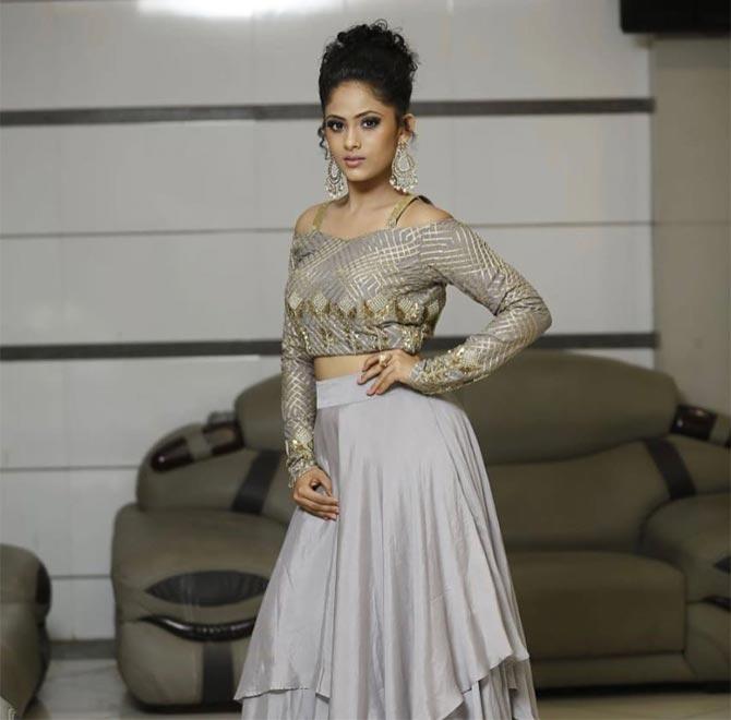 Striking a pose in this statement dress, Aayushi said, 