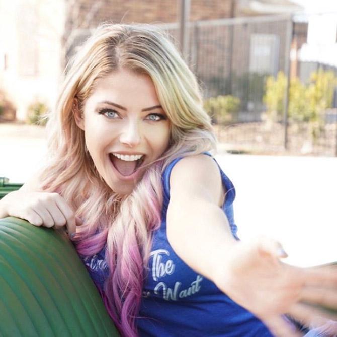 Five-time WWE women's champion Alexa Bliss shared a candid photo of herself with a lovely caption - Finding my inner happiness