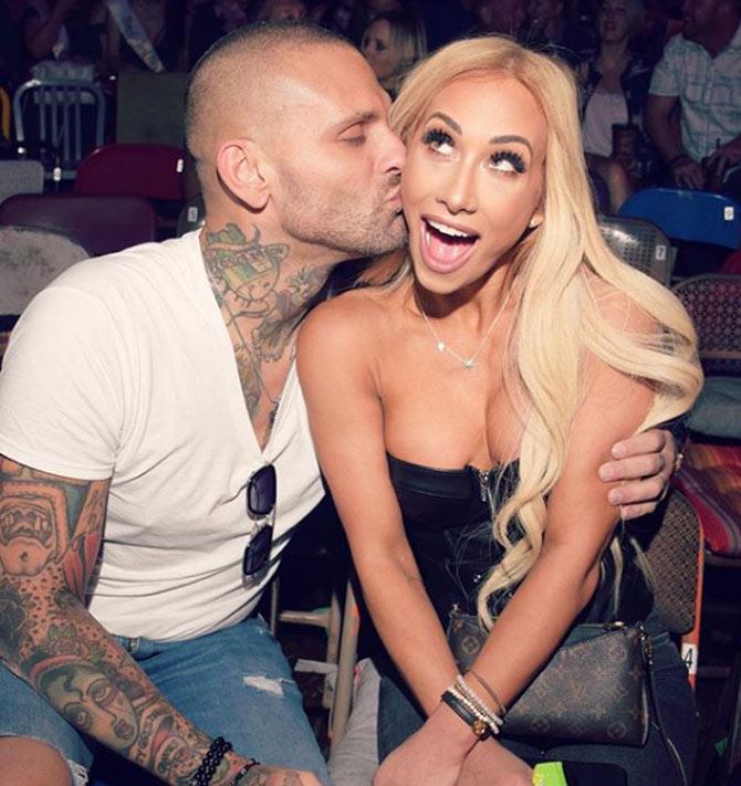 WWE babe Carmella posted this candid photo along with her boyfriend and WWE commentator Corey Graves. The two began dating earlier in 2019