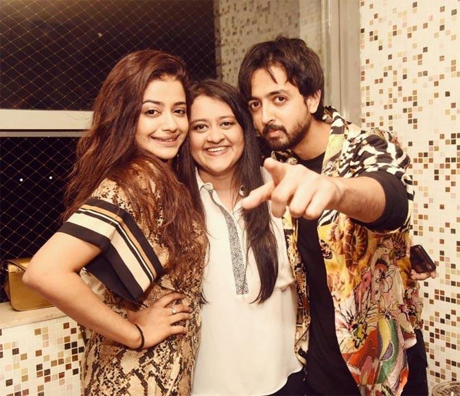 Riva Kishan is now all set to make her Bollywood debut with upcoming rom-com Sab Kushal Mangal.
In picture: Riva Kishan with Sab Kushal Mangal producer Prachi Nitin Manmohan (Nitin Manmohan's daughter) and co-star Priyank Sharma (son of veteran actress Padmini Kolhapure).