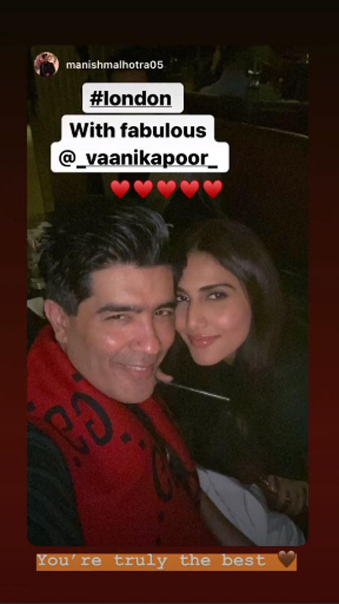 One more selfie! Manish Malhotra shared this picture as his Insta-story with 