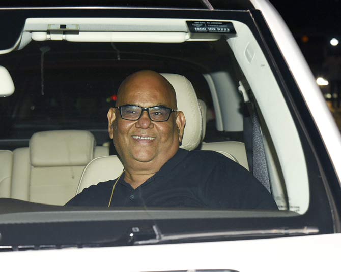 Satish Kaushik was all smile as he arrived for the special screening of Panipat in Andheri.