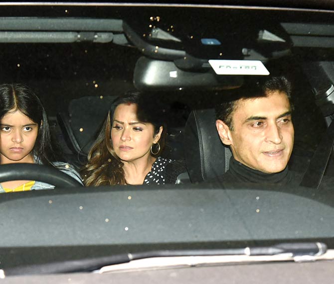 Mohnish Bahl, who plays Nana Saheb Peshwa in Panipat, also attended the special screening of the film with his family in Andheri.