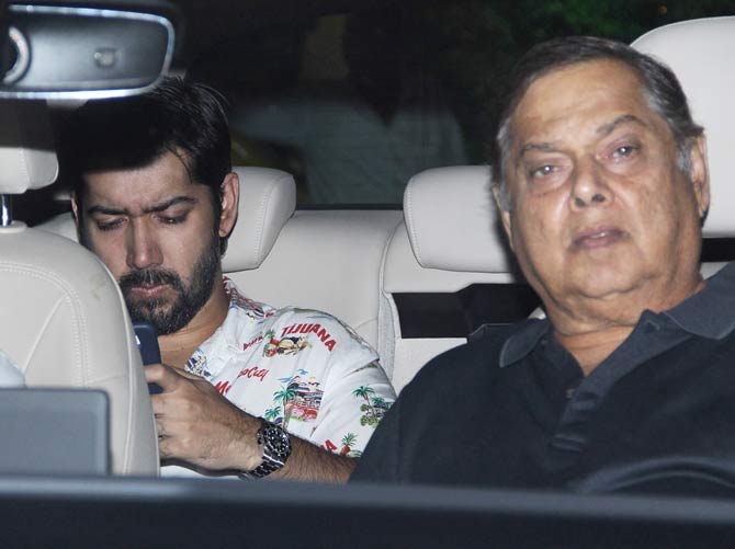Filmmakers and father-son duo David Dhawan and Rohit Dhawan also arrived for the screening of Pati Patni Aur Woh. David Dhawan is the master of some of the most entertaining comedies that we have seen in the '90s. Who better than him to see the film and decide whether it can tickle the funny bone of the audiences or not?
