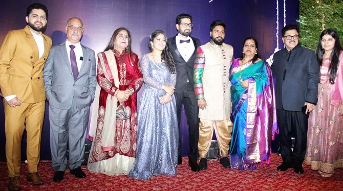 Filmmaker Ashoke Pandit and his family were the perfect hosts of the wedding reception of their daughter Shaarika Pandit in Juhu, Mumbai. The glittering wedding reception was attended by several Bollywood stars and political leaders. All pictures/Yogen Shah