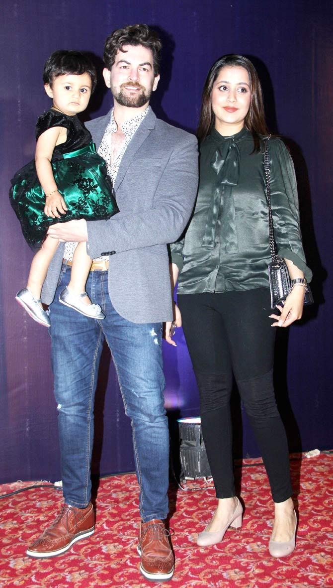Neil Nitin Mukesh graced the reception with his family - wife Rukmini Sahay and daughter Noorvi. On the work front, Neil was last seen in his brother's directoral debut - Bypass Road.