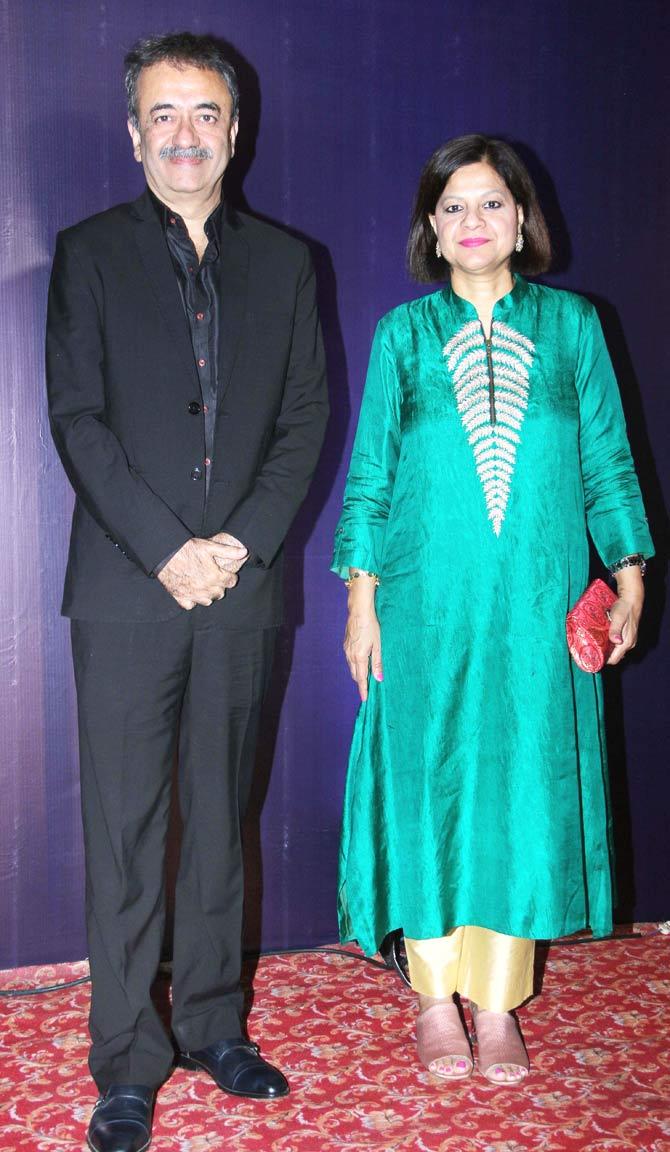 Sanju fame director Rajkumar Hirani attended the ceremony with his wife Manjeet Hirani.
