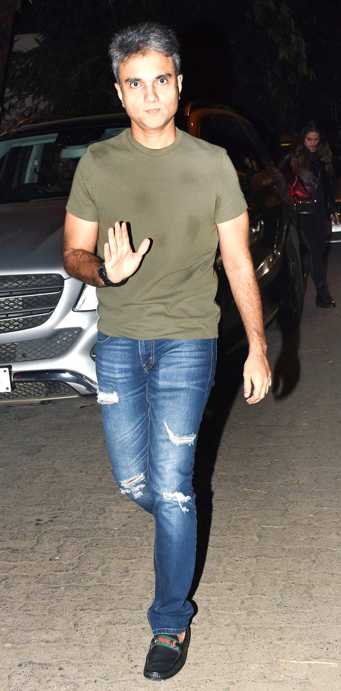 Filmmaker Mudassar Aziz, whose recent release Pati Patni Aur Woh is doing good business at the Box Office, too attended Krishika Lulla's birthday bash, held at her residence in Juhu, Mumbai.
