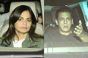 Alvira with Atul Agnihotri, Salman Khan at screening of Dabangg 3