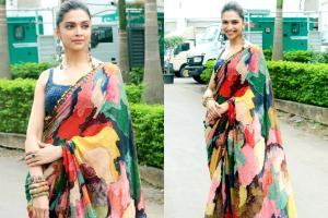 Deepika Padukone adds a splash of colours on the sets of Indian Idol