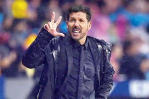Atletico Madrid's manager Diego Simeone's struggling