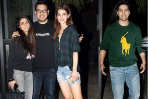 Varun Dhawan, Kriti Sanon, Kartik Aaryan party at Dinesh Vijan's home