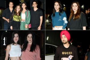 Kiara Advani with family, Diljit Dosanjh, Ananya, Bhavana Panday at screening of Good Newwz in Juhu